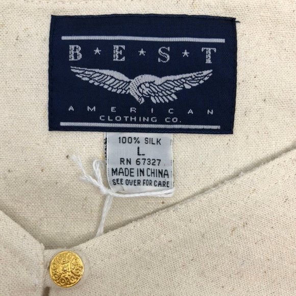 Vintage 100% Natural Woven Silk Puff-Sleeve Top - Picture 6 of 8